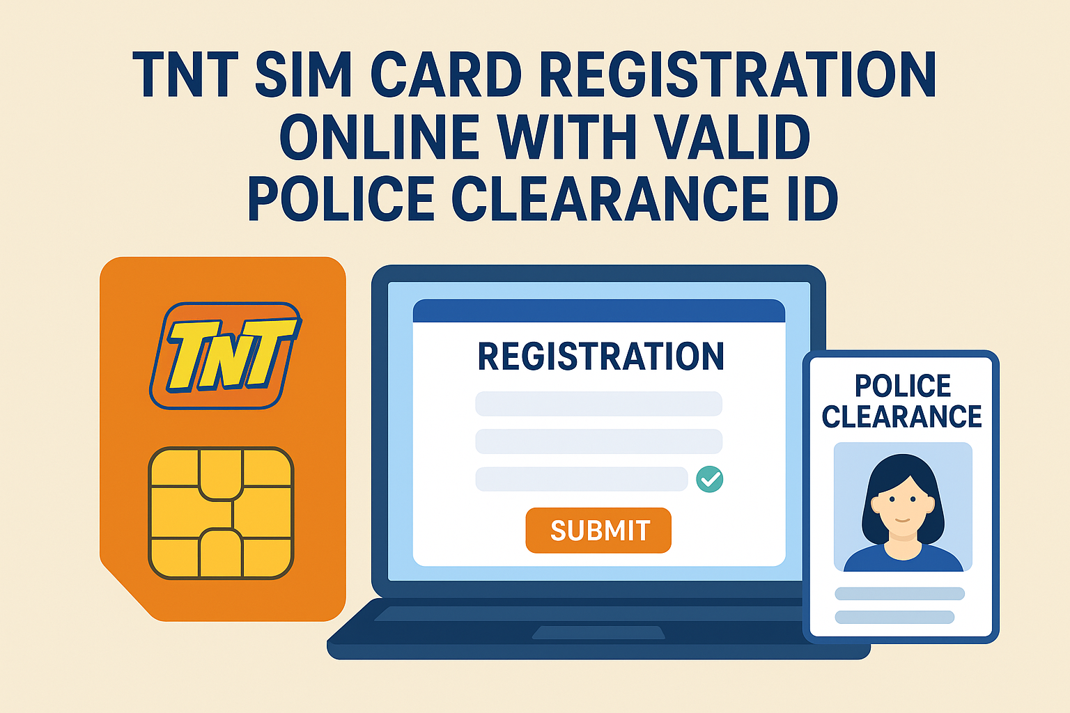 TNT Sim Card Registration Online with Valid Police Clearance ID
